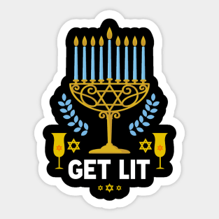 Get Lit Hanukkah Sticker